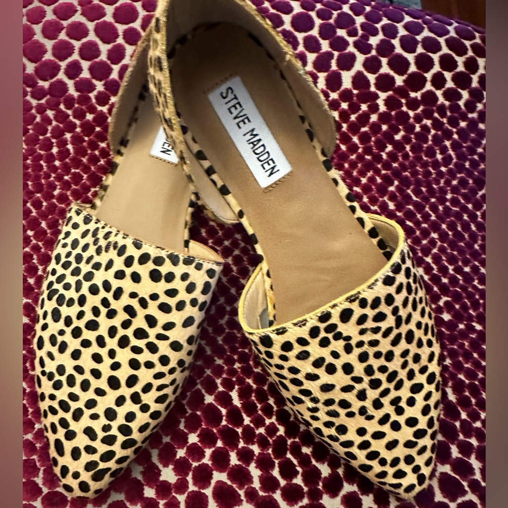 Steve Madden Talent D'Orsay Cow
Hair Leopard Leather Flats sz 8